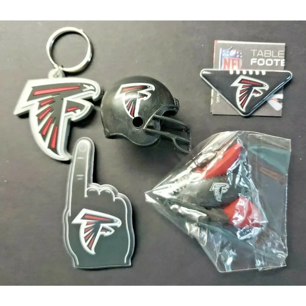 Atlanta Falcons Football Vending Charms Lot of 5 Puzzle Helmet‎ Key Chain 292